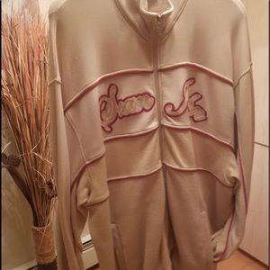 Sean John Ivory Cream Zip up Sweater